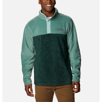 Columbia Pullover Heren, Steens Mountain Half Snap Fleece Groen LichtTurquoise, 27JDAKXOZ